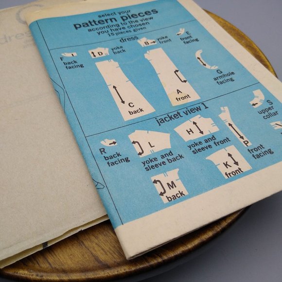 UNCUT Vintage Sewing PATTERN Simplicity 7657, Misses 1968 Dress and Jacket - Picture 5 of 6